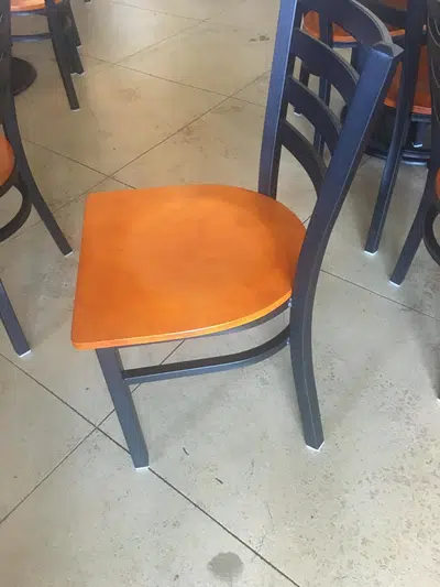 Restaurant Chair with Mahogany Wood Seat