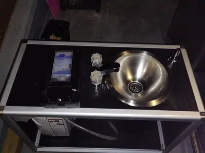 : Eagle Group PHS-S-H Mobile Portable Hand Washing Sink with Water Heater