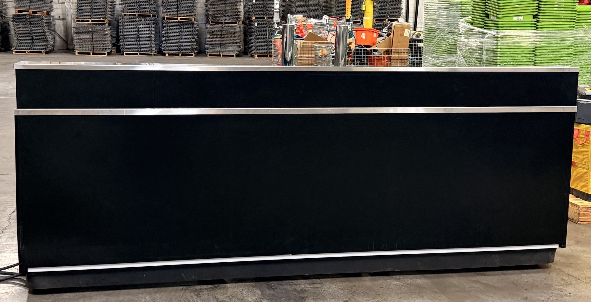 10ft Mobile Commercial Bar Cart w/ Fagor 3-Door Kegerator & Hand Sink