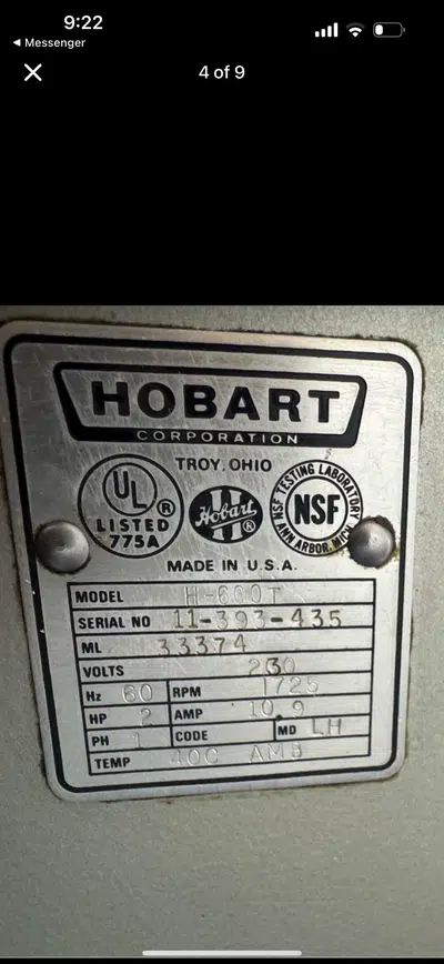 NSF Hobart Mixer