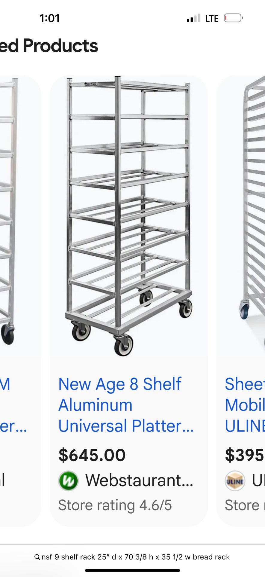 NSF New Age industrial rack