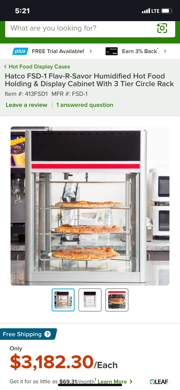 Hatco Flav-R-Savor 3 tier pizza warmer