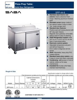 New Commercial Restaurant Pizza Prep Table Cooler Refrigerator Salad Bar Prep Cooler