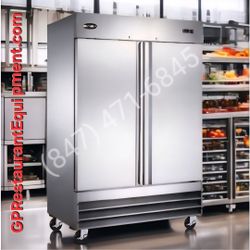 NEW 2 Door Reach-In Cooler Commercial Restaurant Refrigerator Stainless Steel Food Service