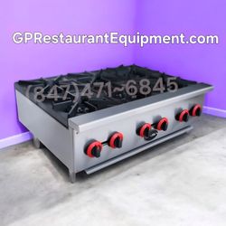 NEW IN BOX Commercial Restaurant CounterTop 6 Burner Hot Plate NG/LP