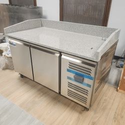 NEW Refrigerated Pizza Prep Table Dough Retarder with Marble Top