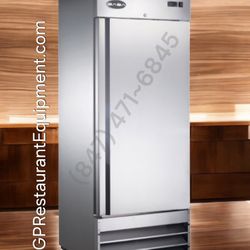 NIB Restaurant Reach-In Commercial Refrigerator Cooler Stainless Steel