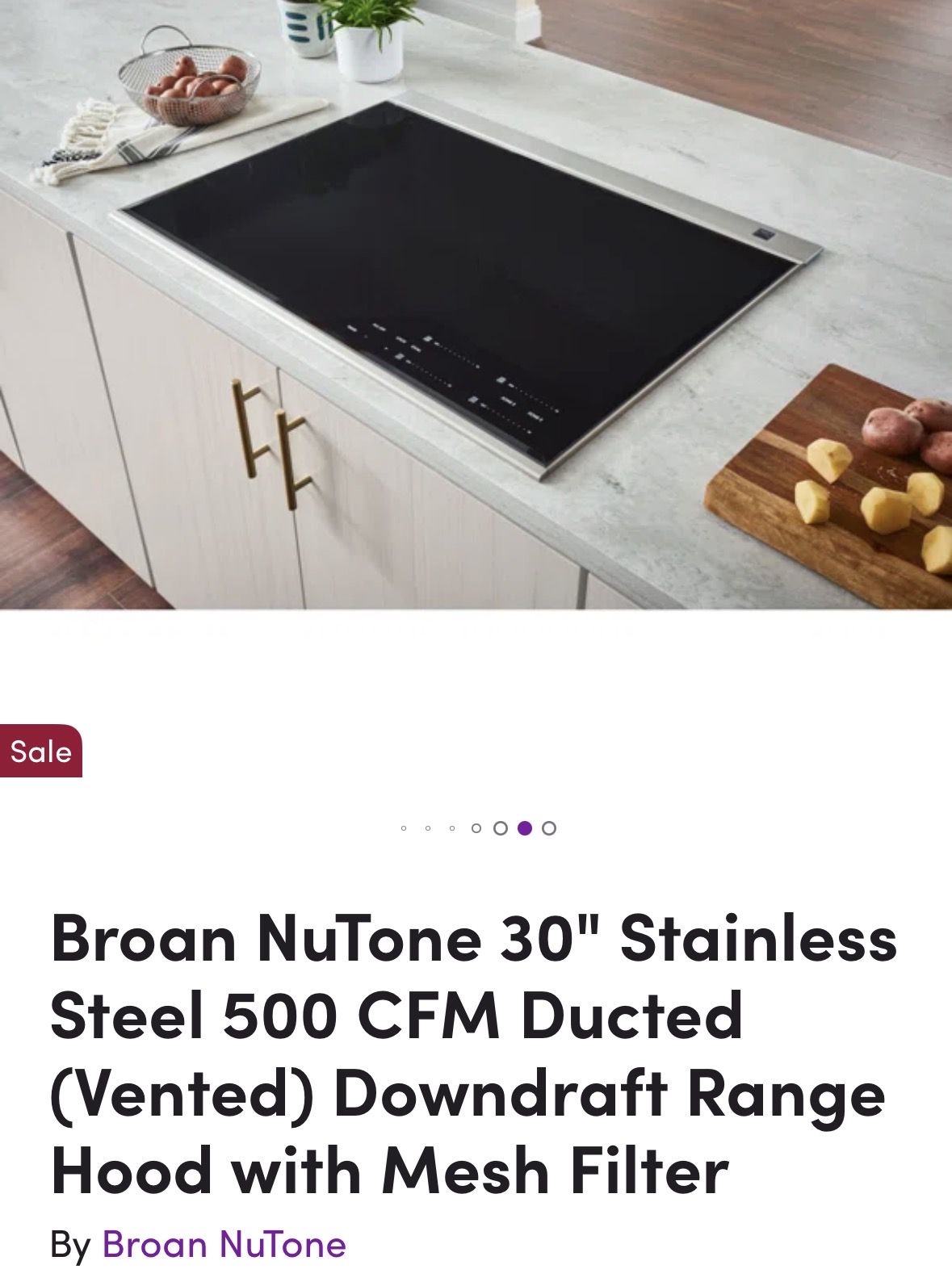 Ducted Vented Downdraft Range