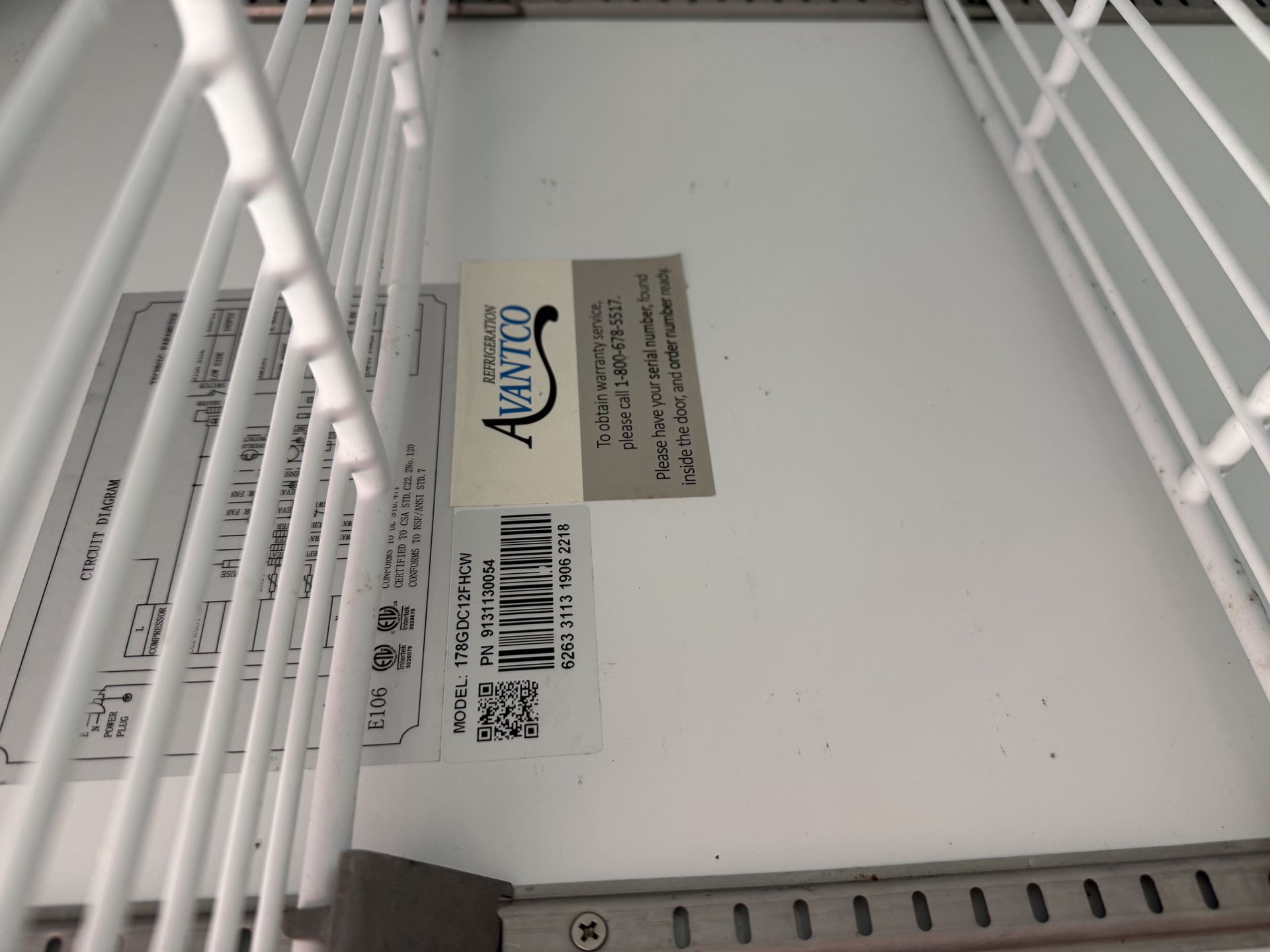Avantco Reach in Freezer. Model 178GDC12FHCW